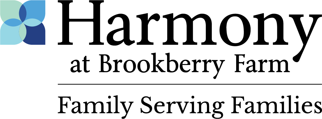 Abstract blue flower-like logo on black background